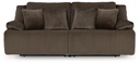 Top Tier 2-Piece Reclining Sectional Loveseat (Chocolate)