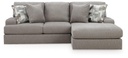 Lindon 2-Piece Sectional with Chaise (Right-Facing) (Smoke)