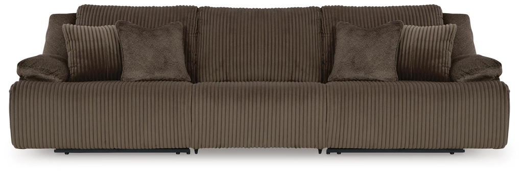 Top Tier 3-Piece Reclining Sectional Sofa (Chocolate)