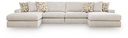 Kestrie 4-Piece Double Chaise Sectional