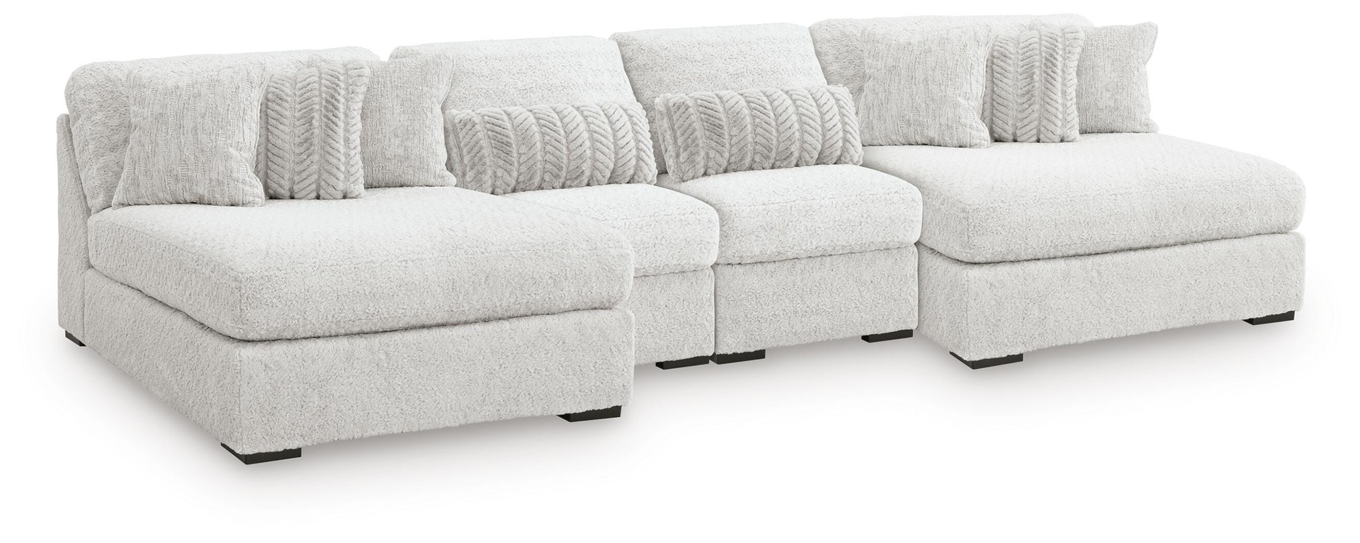 Cuddle Plush 4-Piece Sectional with Chaise 2