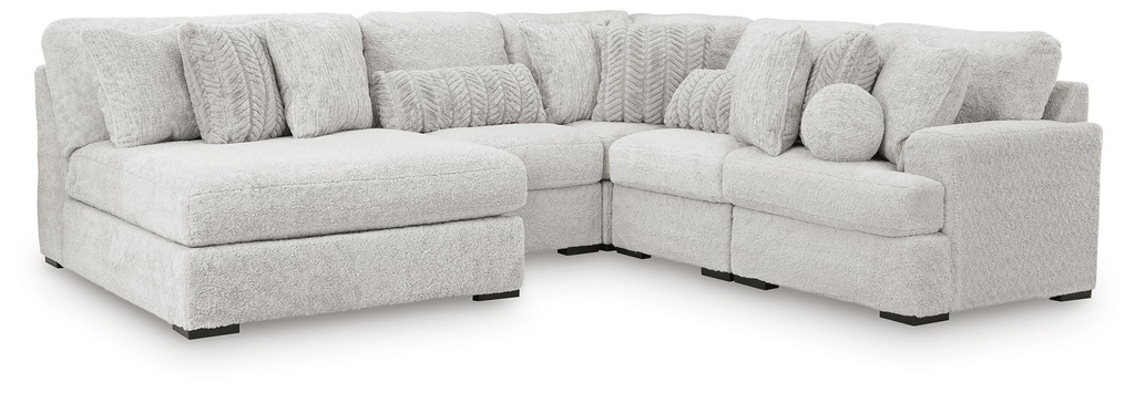 Cuddle Plush Arctic 5-Piece Sectional with Left-Facing Chaise