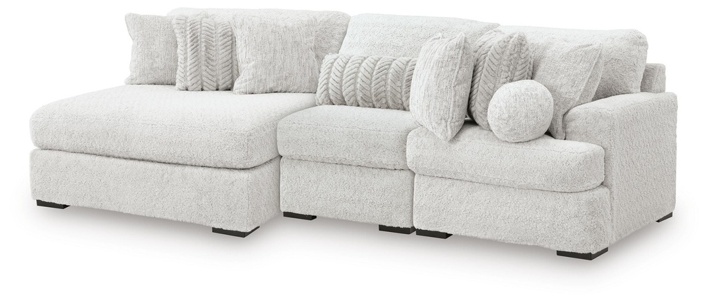 Cuddle Plush Arctic 3-Piece Sectional with Chaise