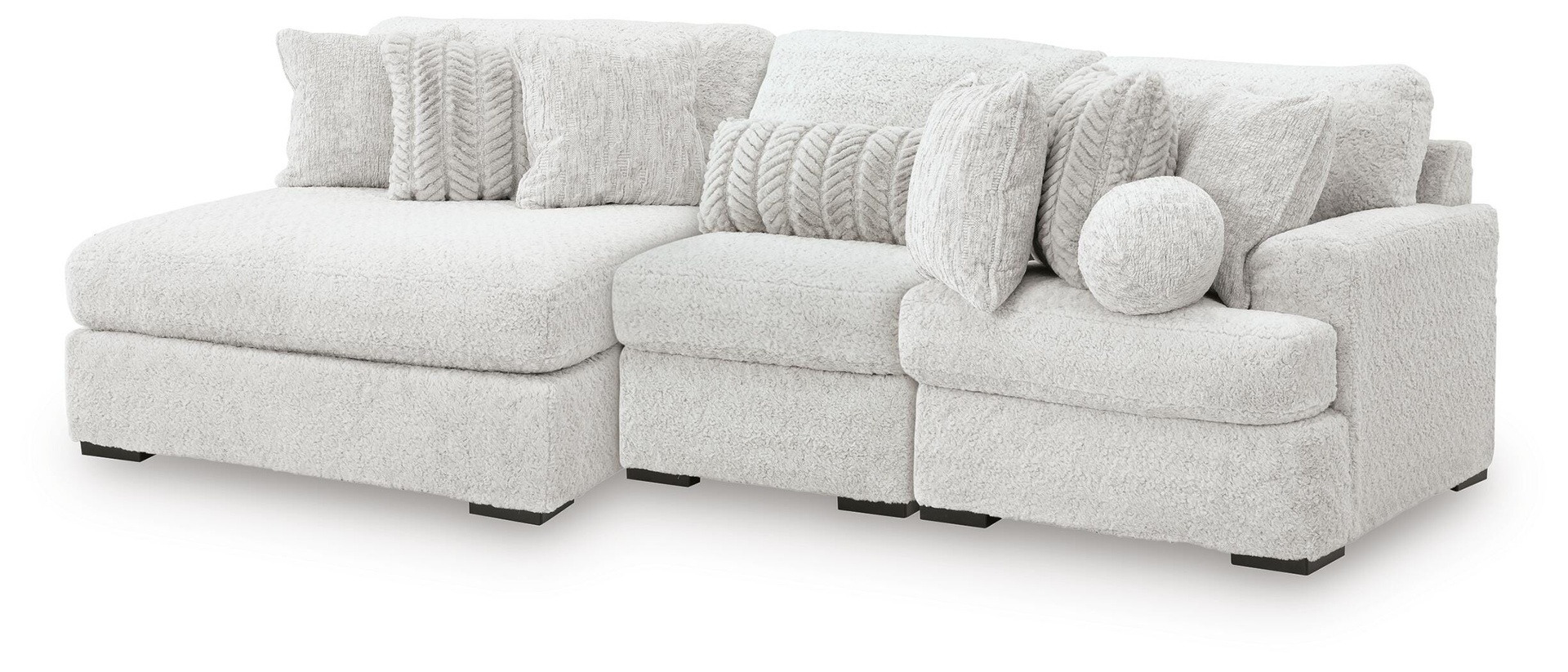 Cuddle Plush 3-Piece Sectional with Chaise 2