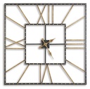 Thames Black and Goldtone Metal Wall Clock