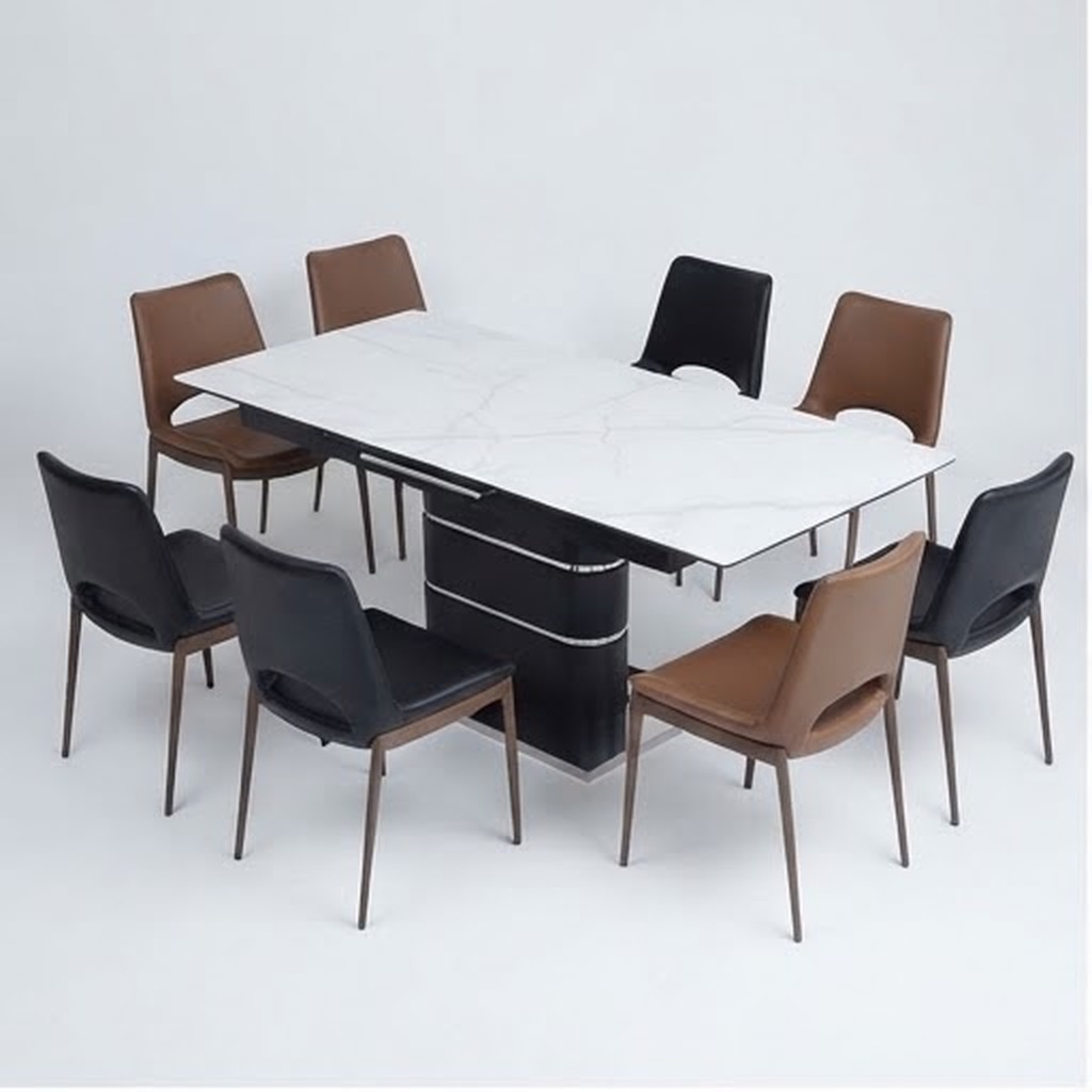 Phewa Sintered Stone 9 Piece Dining Set