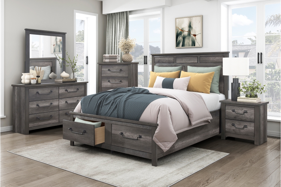 Lenior Grey 8 Piece King Storage Bedroom Set
