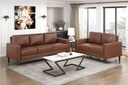 Malcolm 2 Piece Sofa and Loveseat Set (Chocolate Brown)