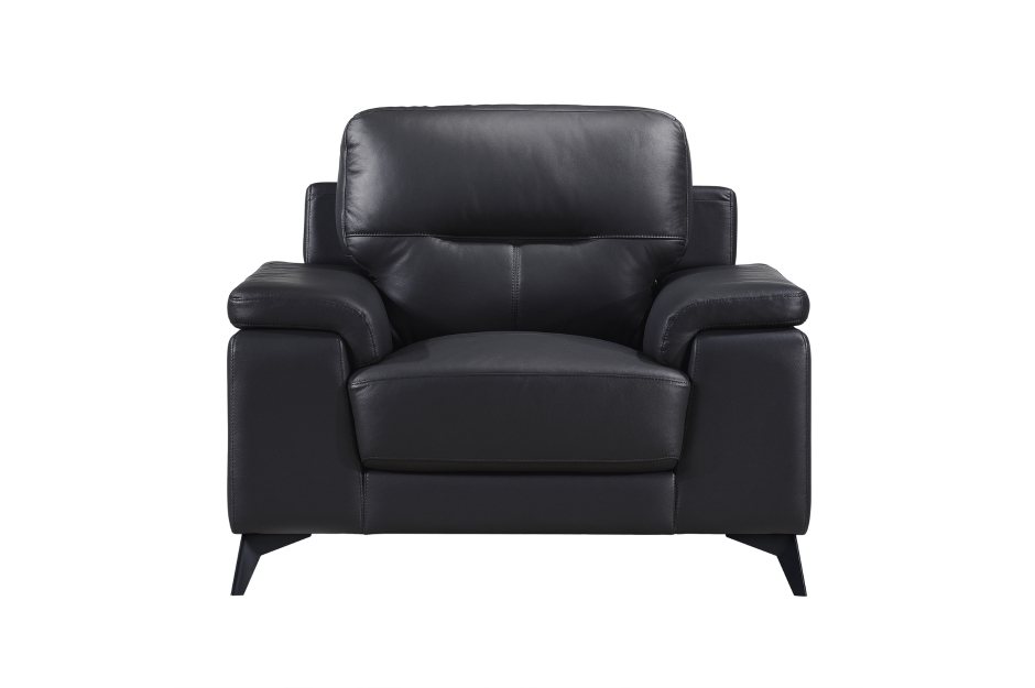 Mischa Black Leather Chair