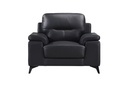 Mischa Black Leather Match Accent Chair