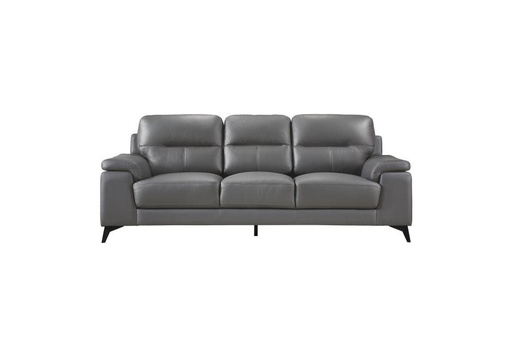 Mischa Dark Grey Leather Sofa 2