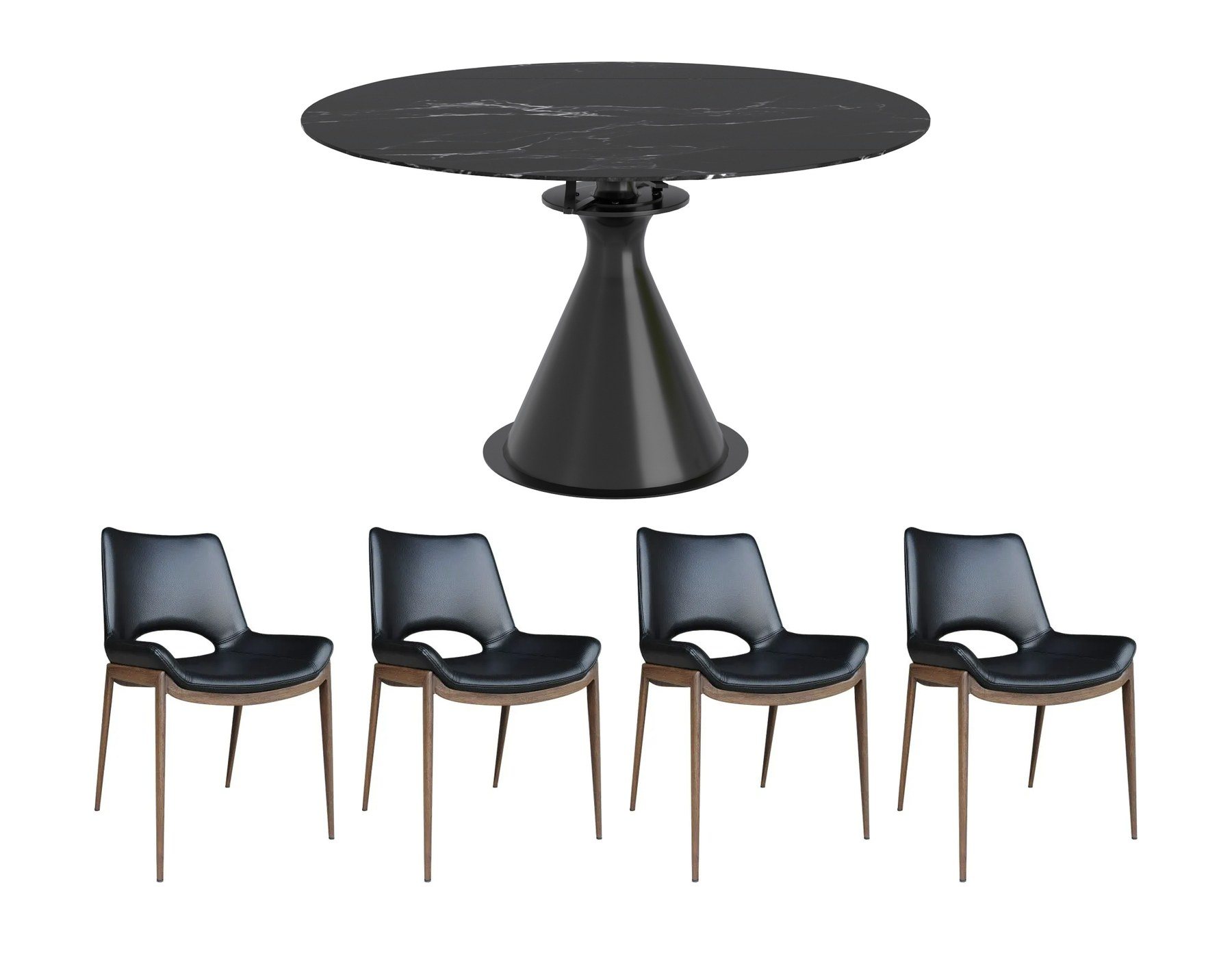 Calisto 5 Piece Round Extension Dining Set 18