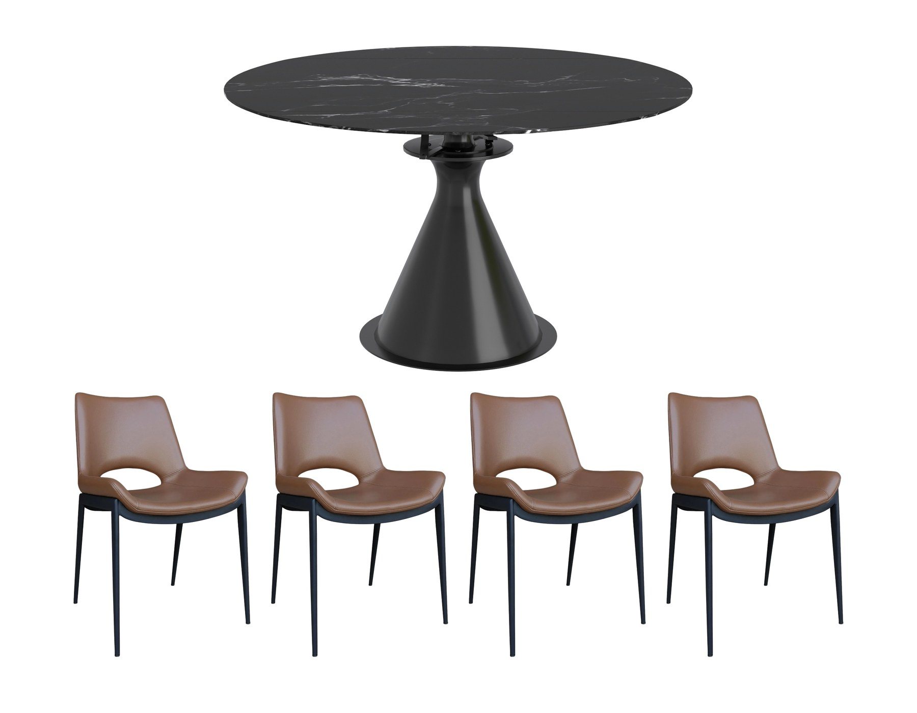 Calisto 5 Piece Round Extension Dining Set 19