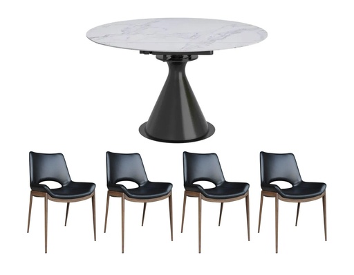 Calisto 5 Piece Round Extension Dining Set 20