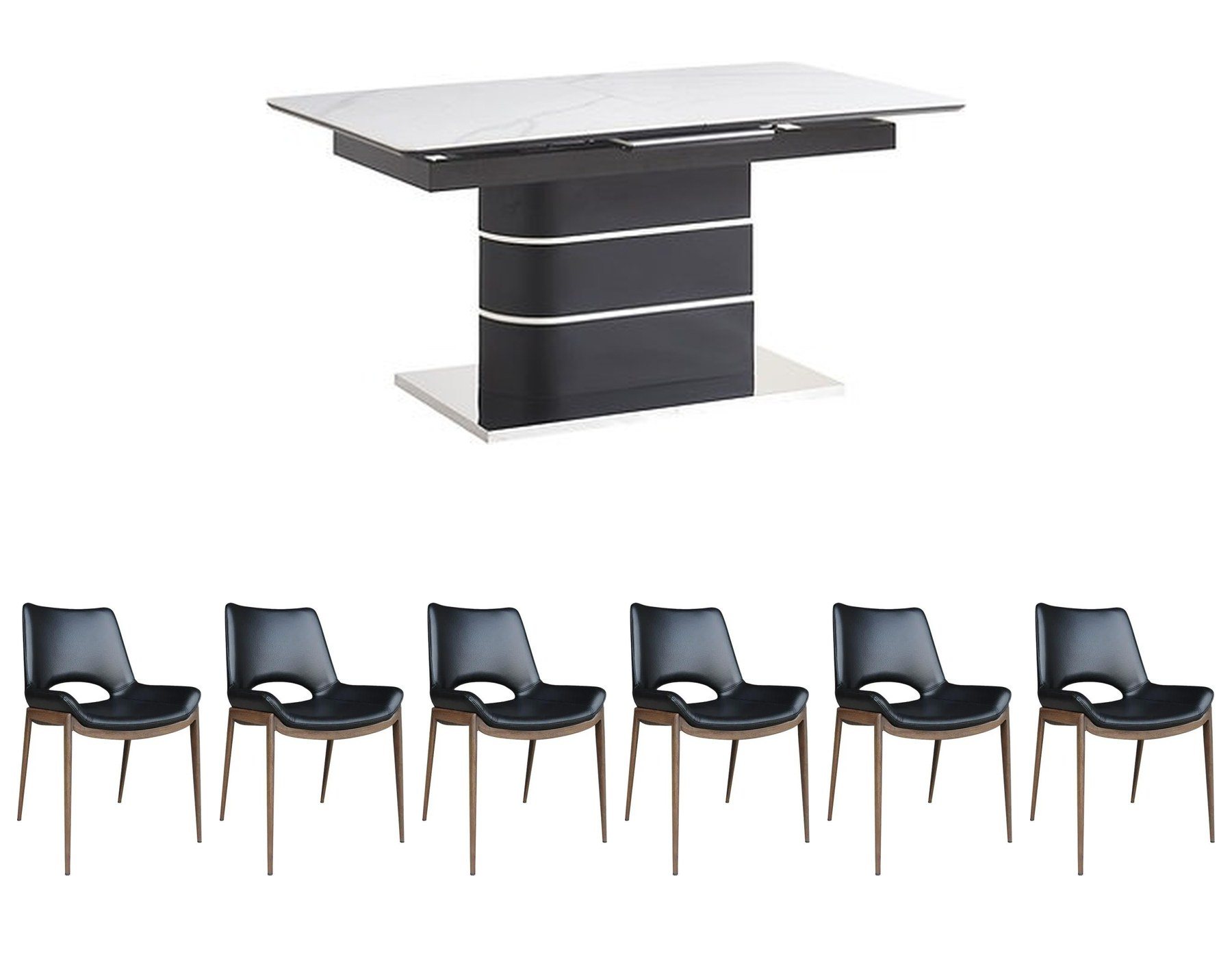 Phewa Sintered Stone 7 Piece Dining Set 11