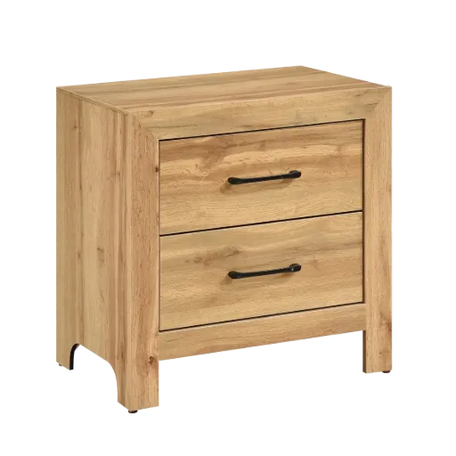 Natural 2-Drawer Nightstand