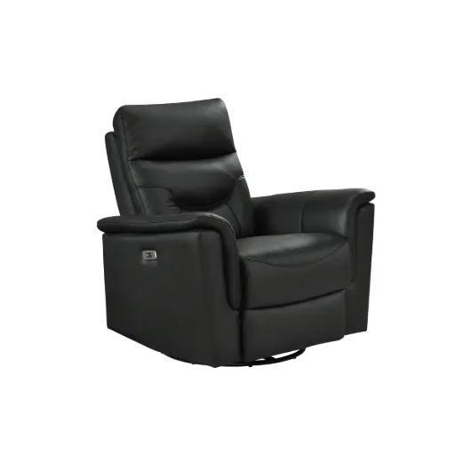 Power Swivel Glider Recliner Black