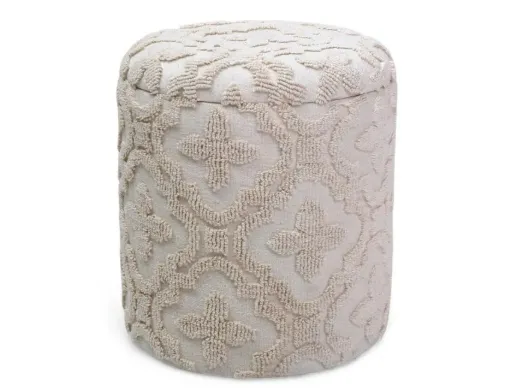 Magnolia Round Ottoman (Ivory)