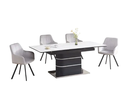 Louise Sintered Stone Extension Dining Set (7-Piece)