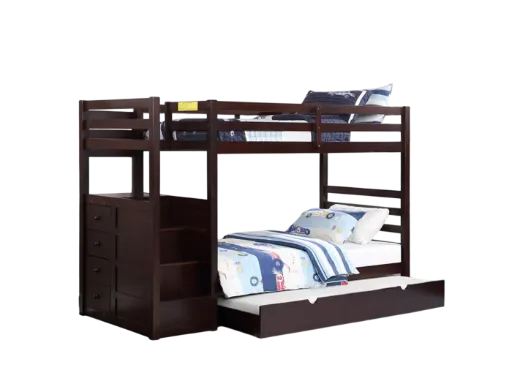 Kalinchowk Grand Twin over Twin Staircase Bunk Bed