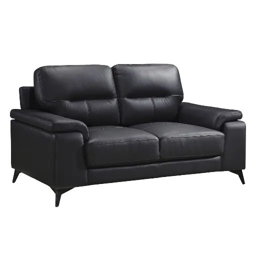 Black Leather Bundle: Sofa & Loveseat