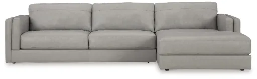 Amiata 2-Piece Leather Sectional with Chaise