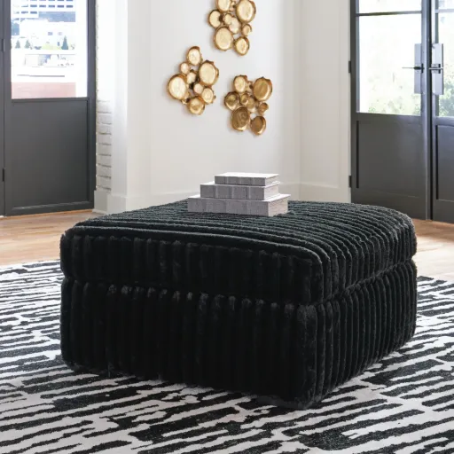Midnight Madness Oversized Accent Ottoman
