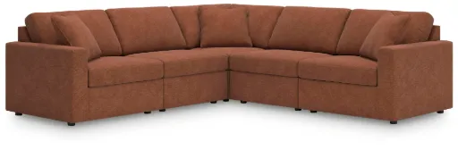 Modmax 5-Piece Modular Sectional (Terracotta)