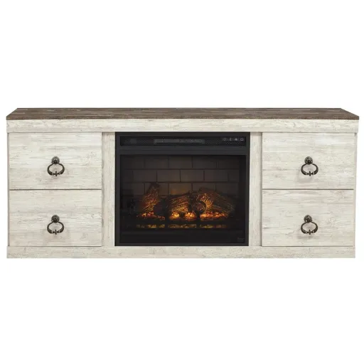 Willowton 60" TV Stand with LED Electric Fireplace Insert