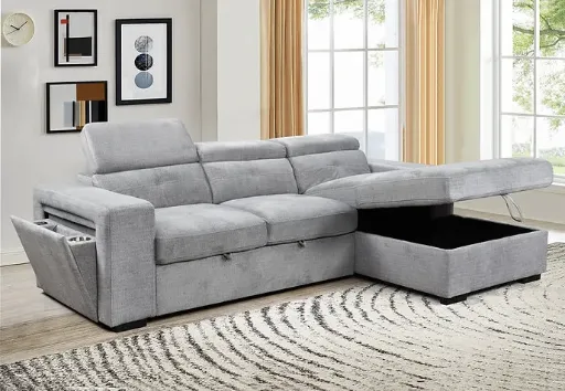 Nirvana Smart Fabric Sleeper Sectional (RHF)