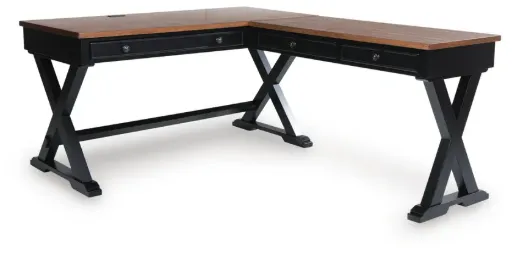 Wildenauer L-Shaped Home Office Desk with Return