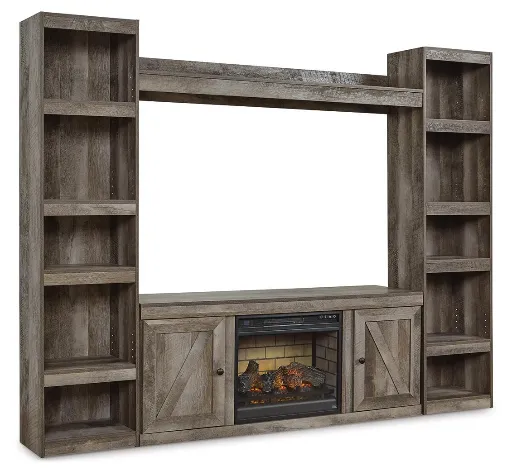 Wynnlow 4-Piece Entertainment Center with 60" TV Stand and Electric Fireplace