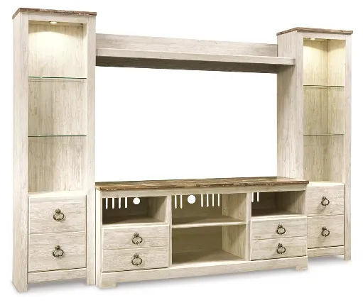 Willowton 4-Piece Entertainment Center with 63'' TV Stand