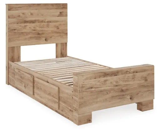 Hyanna Twin Panel Bed with 2 Storage Drawers