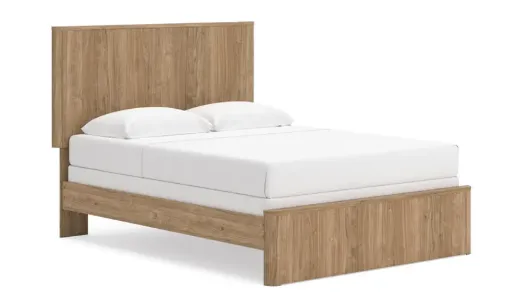 Curved Edge Natural Walnut Bed