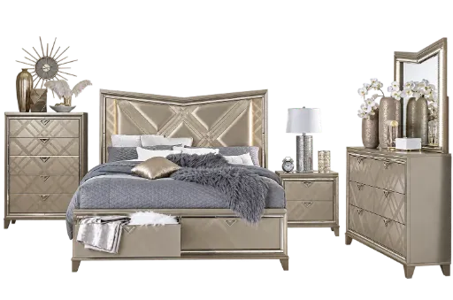 Bijou Champagne Bedroom Collection