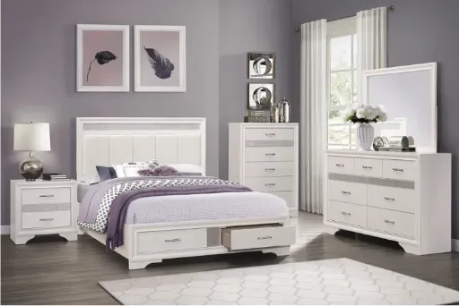 Lumière White 6-Piece Bedroom Set