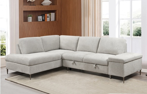 Boucle Sleeper Sectional (LHF)