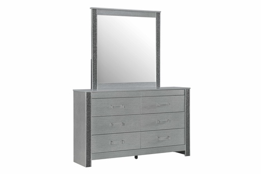 Logan-Silver Dresser & Mirror