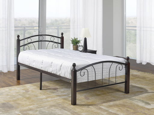 Blackwood Finial Scroll Iron Bed