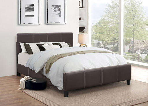 Thackeray Espresso Leather Panel Bed