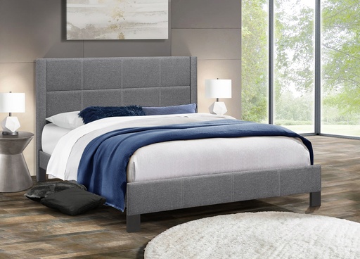 Quincy Tall Linen Panel Bed