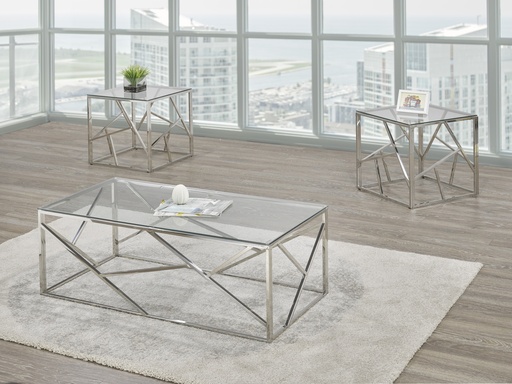 Round Glass Top Coffee Table