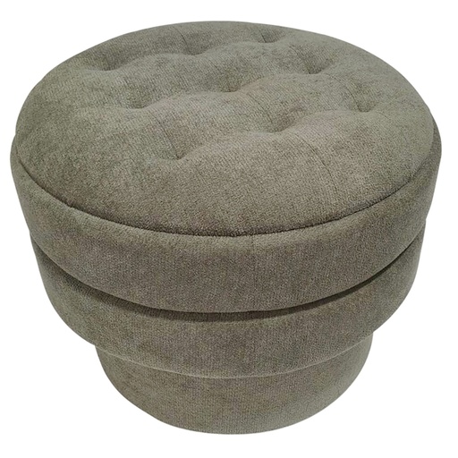Kepler Round Tufted Storage Ottoman (Moss) 1