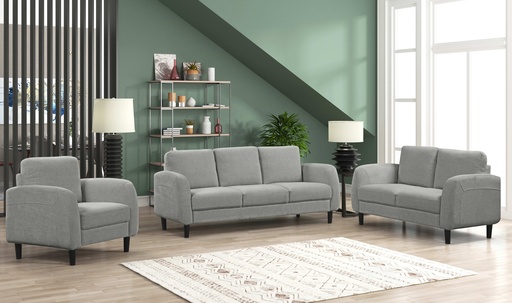 Sierra SOFA/LOVE SEAT/ CHAIR: 3 Piece (Grey)