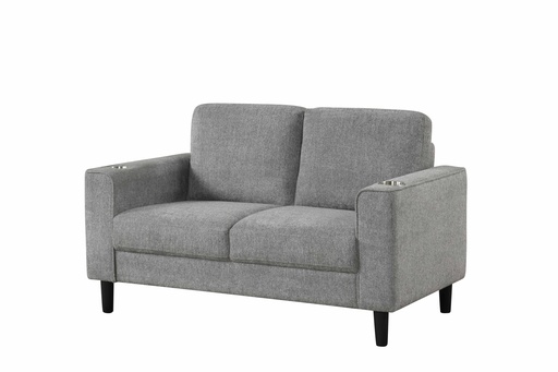 Sierra Tailored Modern Living Room Sofa (Grey - Track Arm)