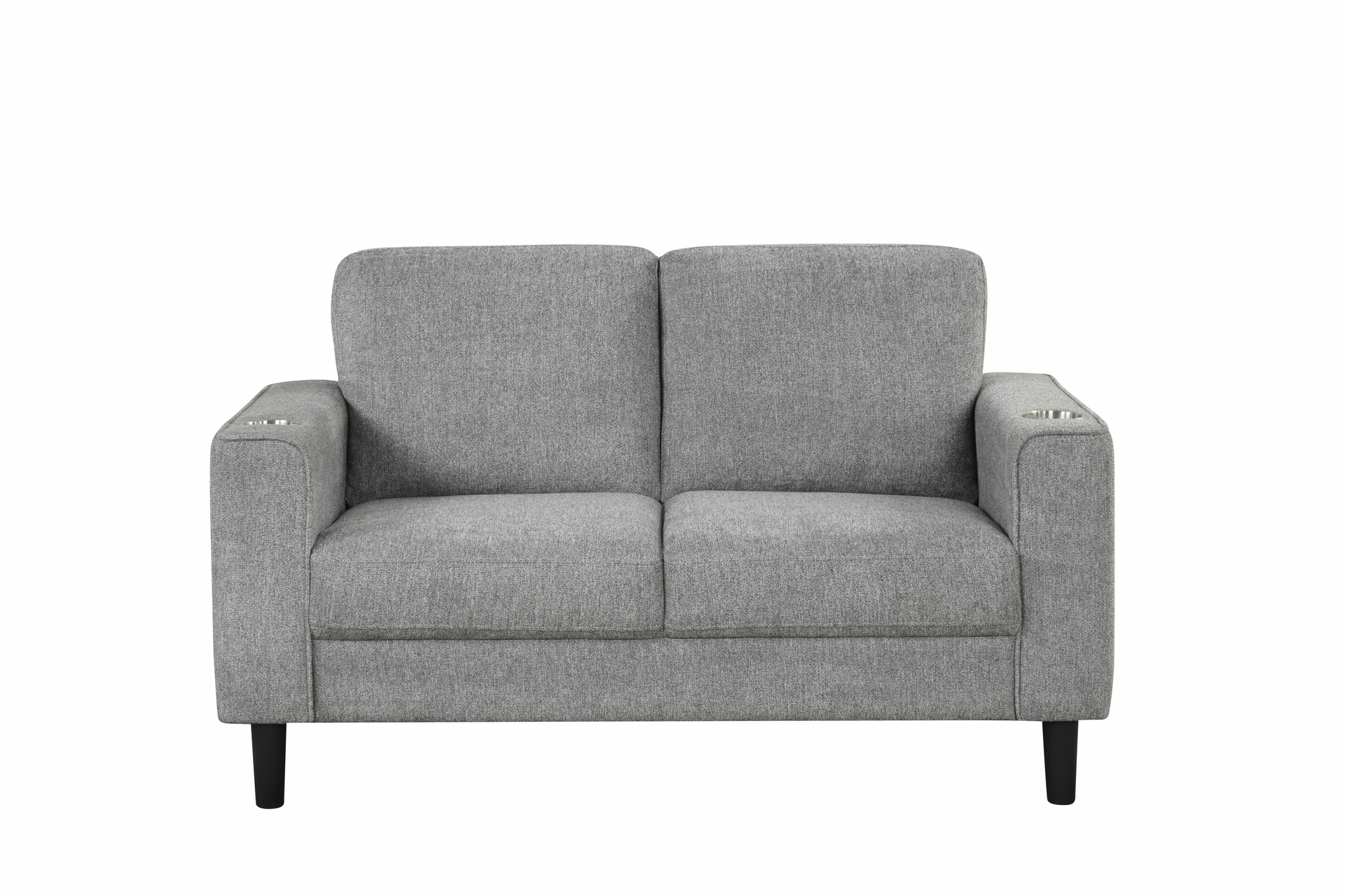Sierra Tailored Modern Living Room Loveseat (Grey - Track Arm)