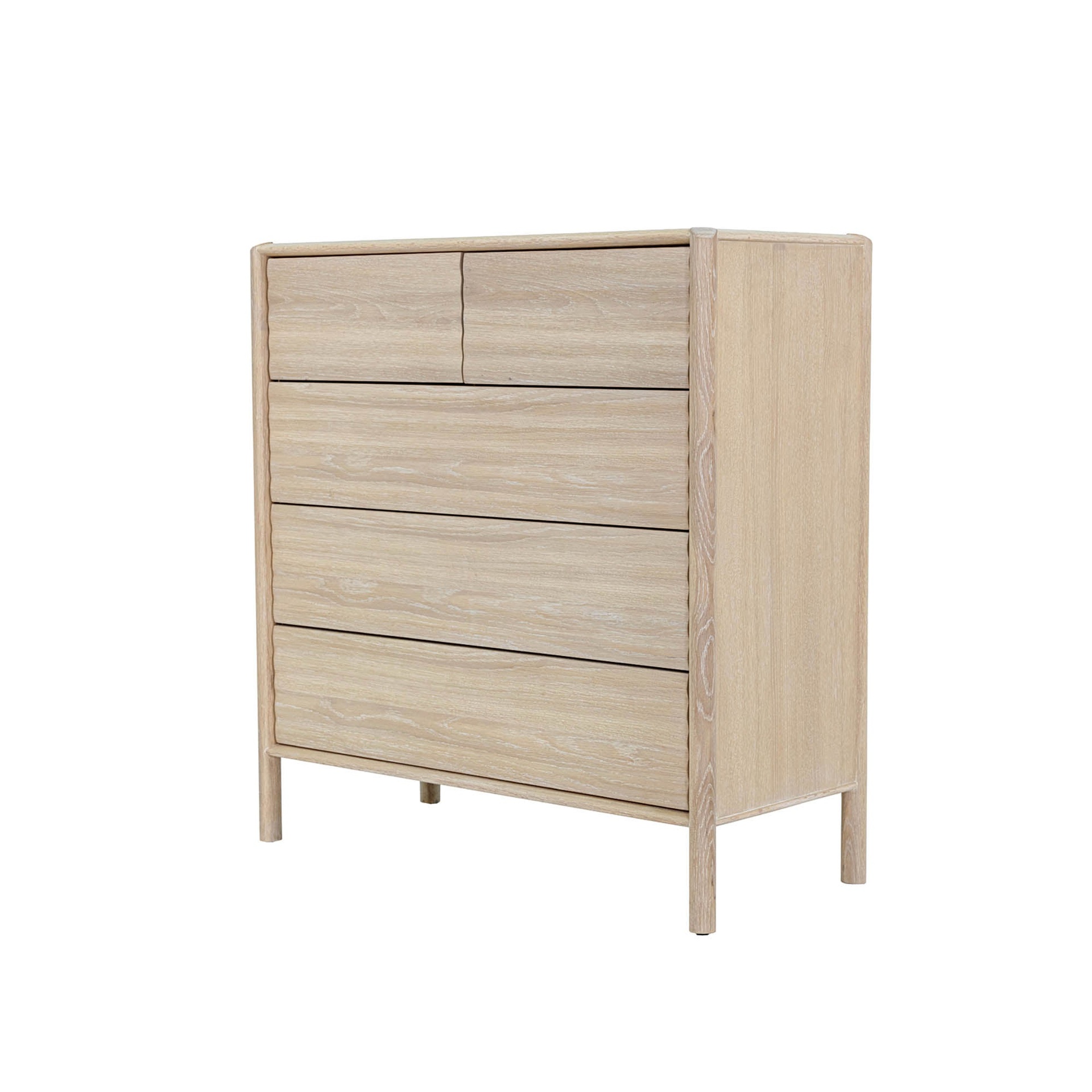 Runway 5 Drawer Chest (Light Oak)