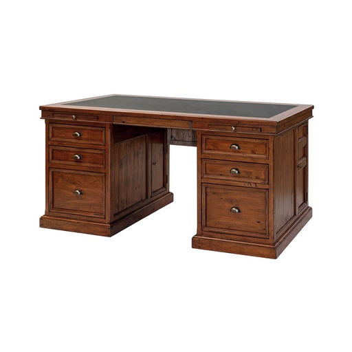 Walnut Double-Pedestal Desk 1