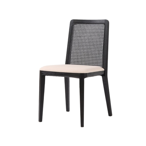 Black Cane-Back Dining Chair